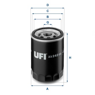 Фільтр масляний ufi 23.242.00