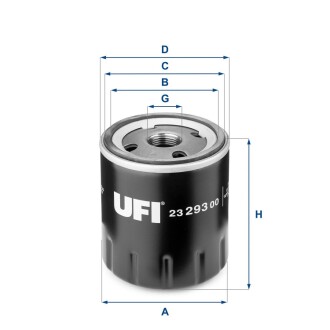 Фільтр масляний ufi 23.293.00