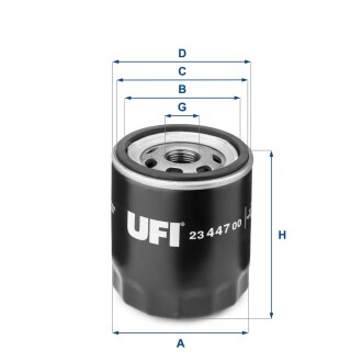 Фильтр масляный ufi 23.447.00