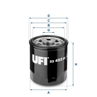 Фільтр оливи ufi 2345200