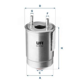 Фільтр паливний ufi 24.147.00