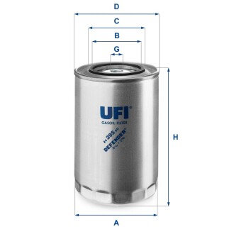 Паливний фільтр ufi 24.395.00