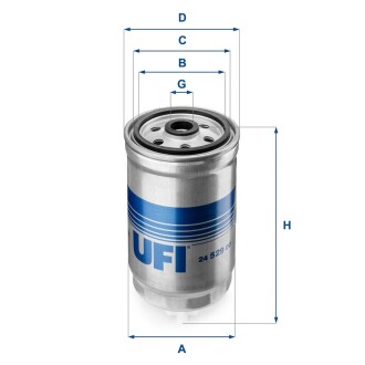 Паливний фільтр ufi 24.529.00