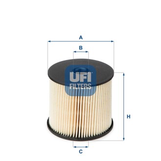 Паливний фільтр ufi 26.003.00