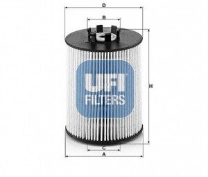 Паливний фільтр ufi 26.081.00