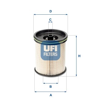 Фільтр паливний ufi 26.122.00