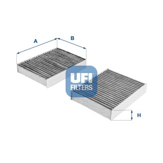 Фильтр салона угольный ufi 5410400 (фото 1)