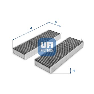 Фільтр салону вугільний ufi 54.172.00