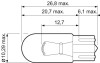 Лампа розжарювання W5W 12V 5W valeo 032211 (фото 2)