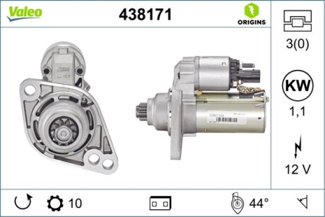 Стартер valeo 438171