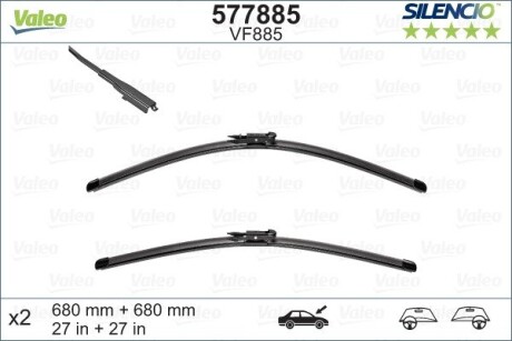 Щетки стеклоочистителя (680/680mm) Ford Mondeo 14- valeo 577885