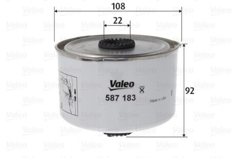 Фільтр паливний valeo 587183