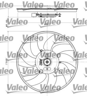 Вентилятор радіатора valeo 696349