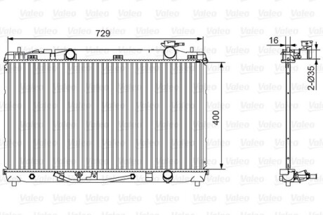 Радиатор системы охлаждения valeo 701526