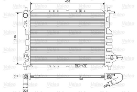 Радіатор системи охолодження valeo 701598