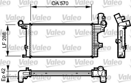 Радіатор системи охолодження valeo 732303