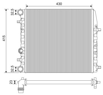 Радиатор valeo 733062