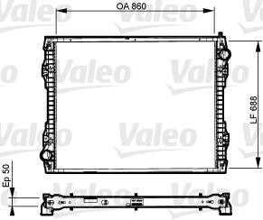 Радіатор охолодження двигуна valeo 733546