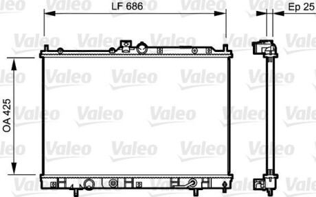 Радиатор охлаждения valeo 735202