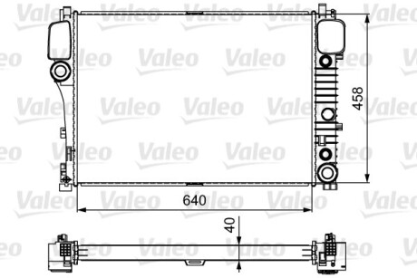 Радиатор охлаждения двигателя W221 W216 (2005-2013) valeo 735299