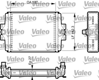 Радіатор системи охолодження valeo 735467