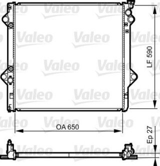 Радіатор системи охолодження valeo 735569