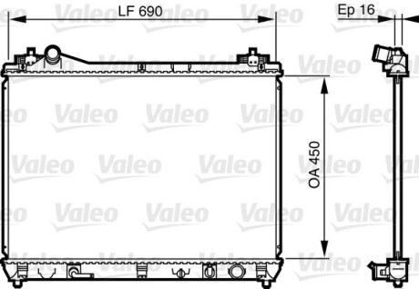 Радиатор охлаждения valeo 735580