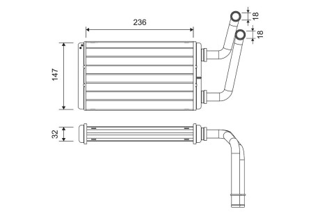 Радиатор печки valeo 811528