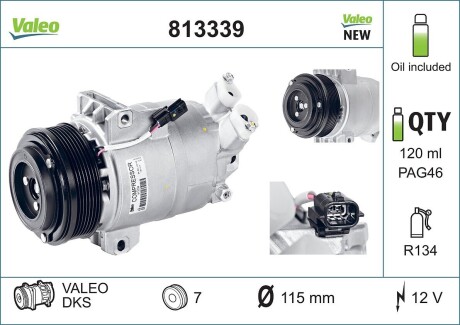 Компресор кондиціонера valeo 813339