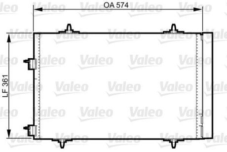 Радіатор кондиціонера Citroen C5/Peugeot 508 1.6/1.6D 09- valeo 814365