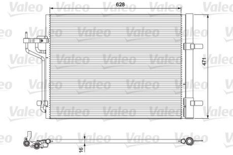 Радіатор кондиціонера valeo 814390