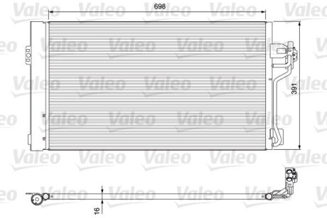 Радіатор кондиціонера MB Vito (W639) 2.2CDI 03-08 valeo 814391