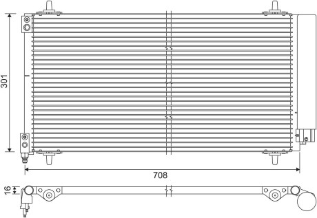 Радіатор кондиціонера Citroen C5/C6/Peugeot 407/607 04-12 valeo 817740