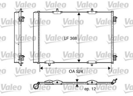 Радиатор кондиционера valeo 818015