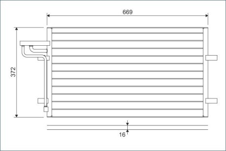 Радіатор кондиціонера valeo 818046