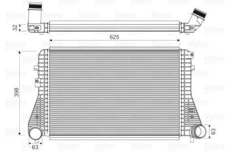 Радіатор інтеркулера VW Caddy III/IV 1.6-2.0 TDI 10- valeo 818674