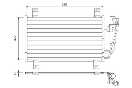 Радіатор кондиціонера valeo 822589