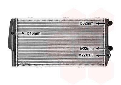 Радіатор охолодження двигуна AUDI 100/200 MT/AT 76-90 van Wezel 03002019