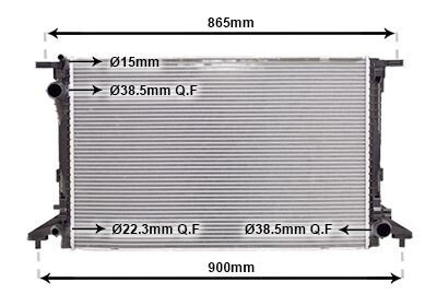 Радіатор охолодження AUDI A4,A5,A6,Q7 3.0TDi 15+ HD van Wezel 03012722 (фото 1)