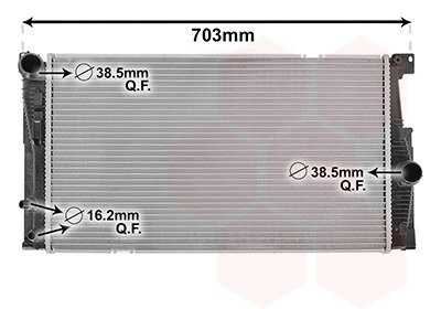 Радіатор охолодження BMW 5 F10/F11 03/10 > 17 van Wezel 06002549 (фото 1)