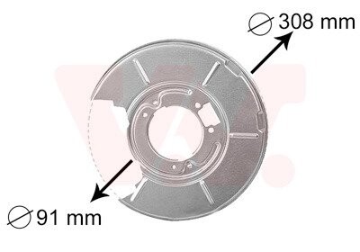 Захист гальмівного диска BMW E36,E46 Rear Right van Wezel 0646374