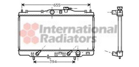 Радіатор охолодження двигуна ACCORD6 18i AT+-AC 98-02 van Wezel 25002119