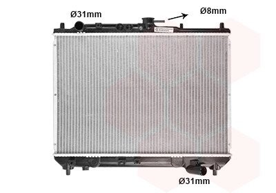 Радиатор охлаждения двигателя 323 13/16/18 MT 89- small van Wezel 27002066