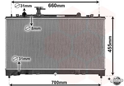 Радіатор охолодження MAZDA 6 1.8i/2.0i(Van Weze) van Wezel 27002227