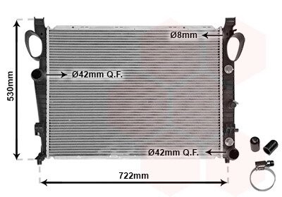 Радиатор охлаждения двигателя CL600/CL55AMG AT 99- van Wezel 30002311