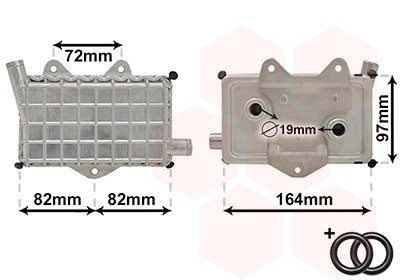 Радиатор масляный MB VITO/V 23TD MT/AT 95-(выр-во) van Wezel 30003294