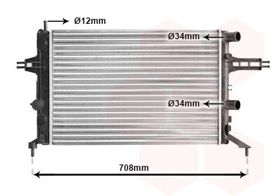 Радіатор ASTRA G 1.2 MT -AC 98-04 van Wezel 37002257 (фото 1)