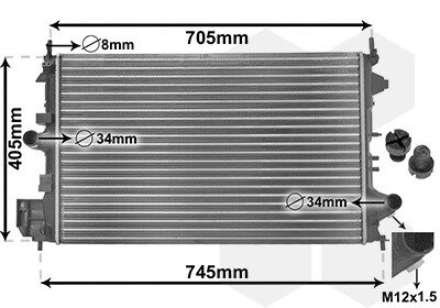 Радиатор охлаждения (выр-во) van Wezel 37002462