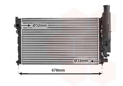 Радіатор охолодження двигуна PEUG 405 MT/AT 87-92 van Wezel 40002097