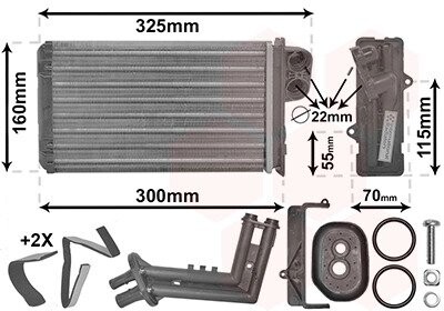 Радиатор печки Renault Scenic 99-03/Megane 96-99 van Wezel 43006227